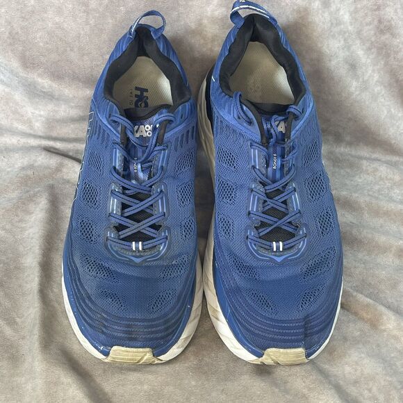 HOKA ONE ONE Mens Blue BONDI 6 Running Shoes size 13 main image 7